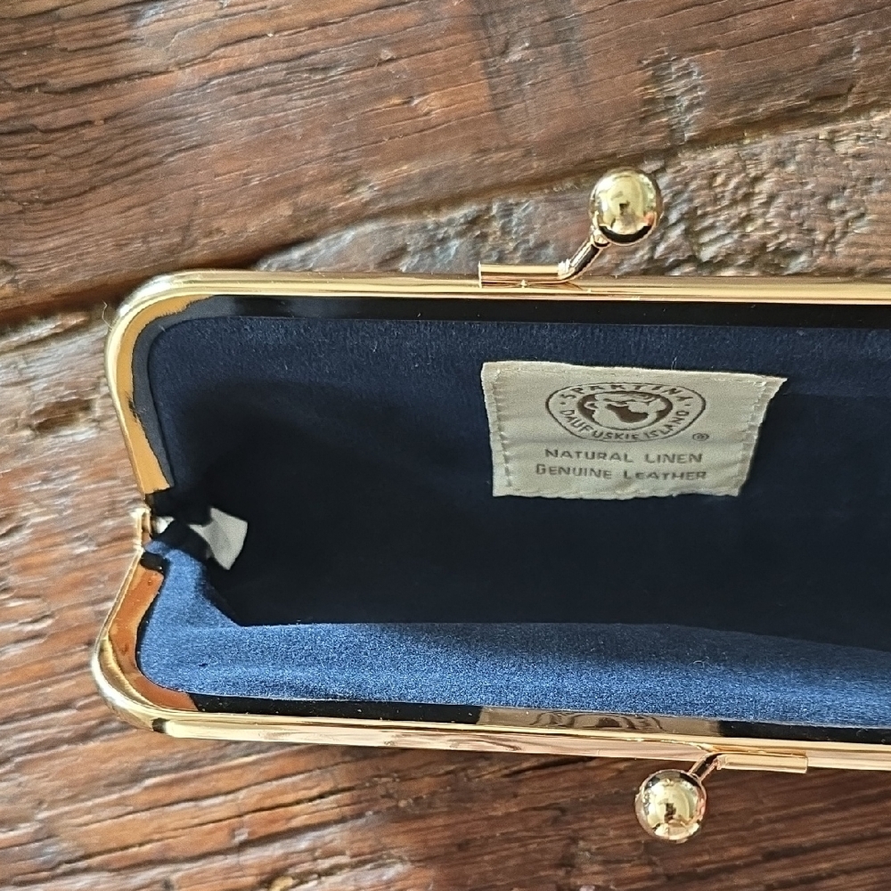 Spartina 449 Blue and Gold Floral Wallet - Picture 3 of 6